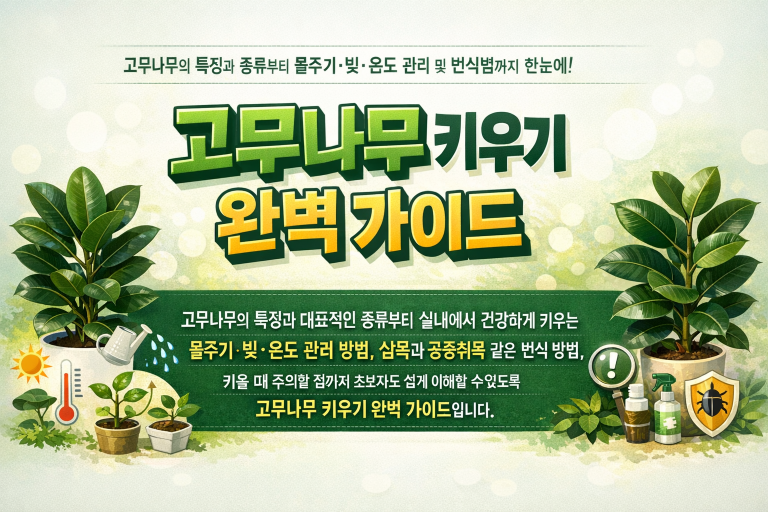 고무나무 키우기 완벽 가이드 (특징, 관리법, 번식 방법까지)