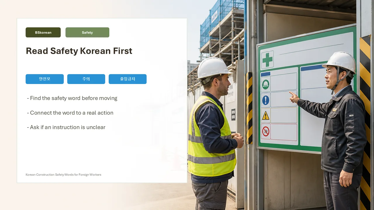Korean Construction Safety Words for Foreign Workers