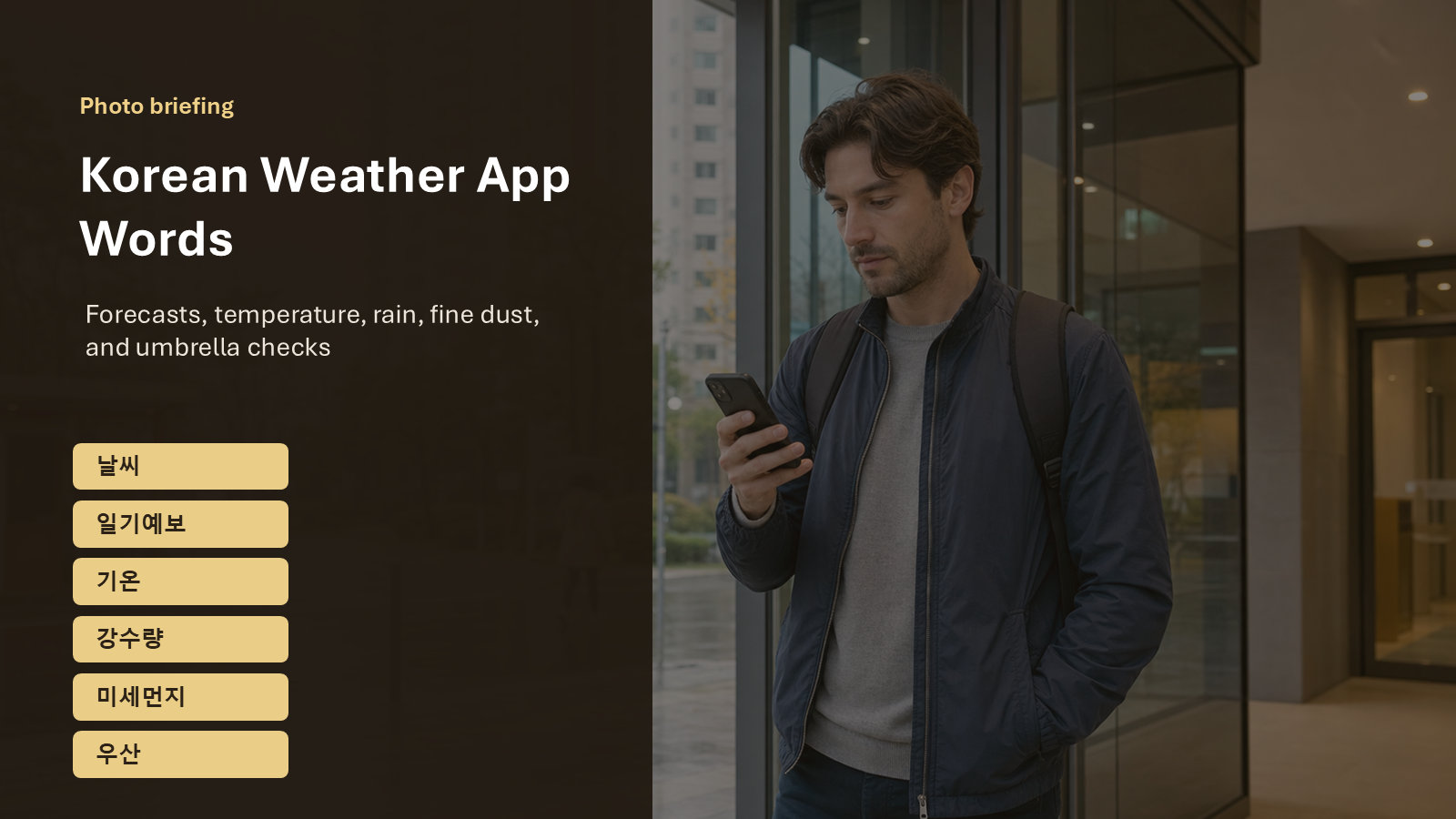 Korean Weather App Words: A Briefing-Style Lesson