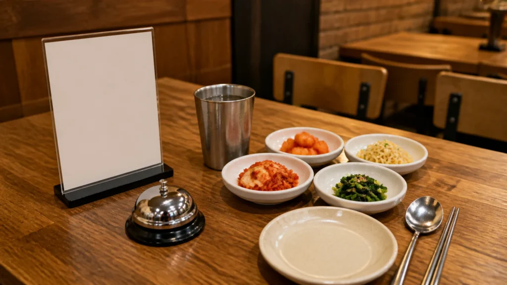 Text-free BSKorean illustration for Korean restaurant order Learn Korean workers.