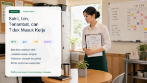 Frasa Korea untuk Sakit, Izin, Terlambat, dan Tidak Masuk Kerja