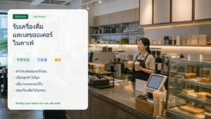 วลีภาษาเกาหลีสำหรับรับเครื่องดื่มและเลขออเดอร์ในคาเฟ่